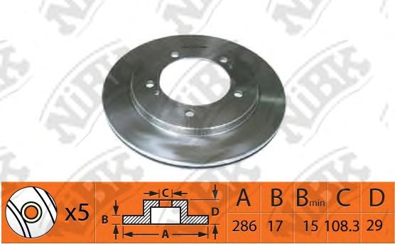 Купить запчасть NIBK - RN1491 Диск тормозной NiBK RN1491