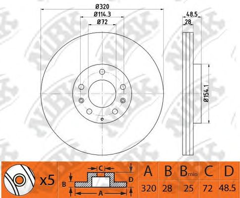 Купить запчасть NIBK - RN1503 Диск тормозной NiBK RN1503
