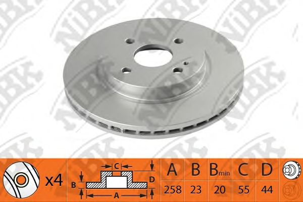 Купить запчасть NIBK - RN1512 Диск тормозной NiBK RN1512