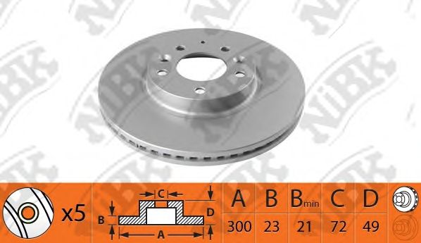 Купить запчасть NIBK - RN1515 Диск тормозной NiBK RN1515