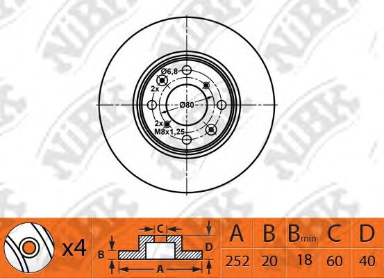 Купить запчасть NIBK - RN1525 Диск тормозной NiBK RN1525