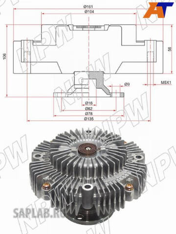 Купить запчасть NPW - T171F Муфта вентилятора охлаждения NPW Toyota T-171F