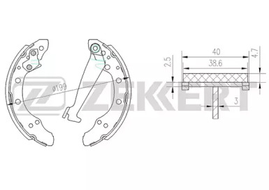 Купить запчасть ZEKKERT - BK4018 Колодки торм. бараб. задн. BK-4018