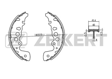 Купить запчасть ZEKKERT - BK4020 Колодки торм. бараб. задн. BK-4020