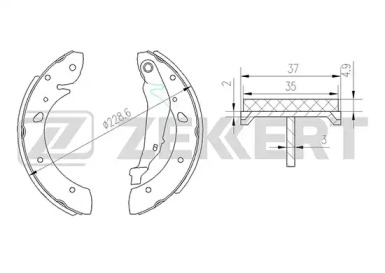 Купить запчасть ZEKKERT - BK4022 Колодки торм. бараб. задн. BK-4022
