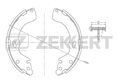 Купить запчасть ZEKKERT - BK4025 Колодки торм. бараб. задн. BK-4025