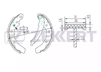 Купить запчасть ZEKKERT - BK4027 Колодки торм. бараб. задн. BK-4027