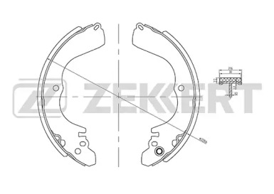 Купить запчасть ZEKKERT - BK4032 Колодки торм. бараб. задн. BK-4032
