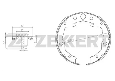 Купить запчасть ZEKKERT - BK4043 Колодки торм. бараб. задн. BK-4043