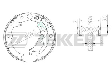 Купить запчасть ZEKKERT - BK4051 Колодки торм. бараб. задн. BK-4051