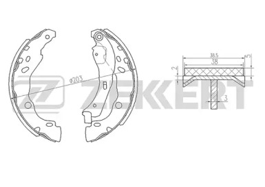 Купить запчасть ZEKKERT - BK4101 Колодки торм. бараб. задн. BK-4101