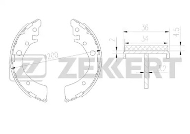 Купить запчасть ZEKKERT - BK4103 Колодки торм. бараб. задн. BK-4103