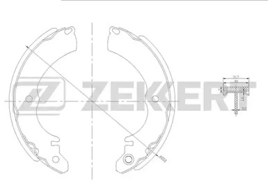 Купить запчасть ZEKKERT - BK4114 Колодки торм. бараб. задн. BK-4114