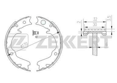 Купить запчасть ZEKKERT - BK4134 Колодки торм. бараб. задн. BK-4134