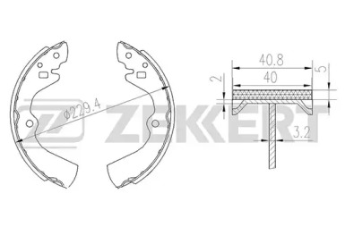 Купить запчасть ZEKKERT - BK4141 Колодки торм. бараб. задн. BK-4141