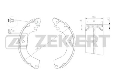 Купить запчасть ZEKKERT - BK4144 Колодки торм. бараб. задн. BK-4144
