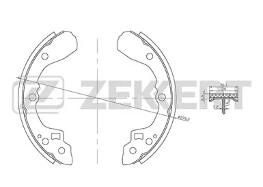 Купить запчасть ZEKKERT - BK4250 Колодки торм. бараб. задн. BK-4250