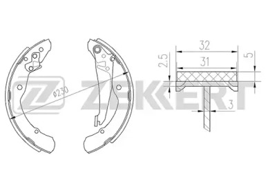 Купить запчасть ZEKKERT - BK4380 Колодки торм. бараб. задн. BK-4380