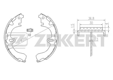 Купить запчасть ZEKKERT - BK4421 Колодки торм. бараб. задн. BK-4421