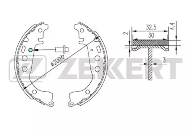 Купить запчасть ZEKKERT - BK4436 Колодки торм. бараб. задн. BK-4436