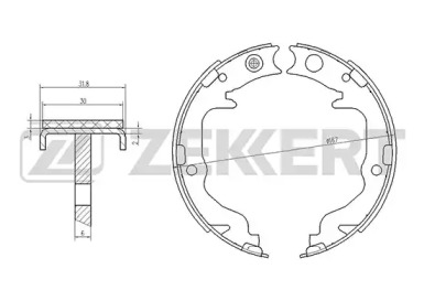 Купить запчасть ZEKKERT - BK4438 Колодки торм. бараб. задн. BK4438