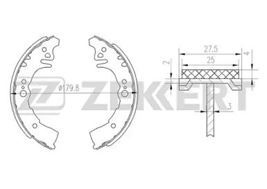 Купить запчасть ZEKKERT - BK4464 Колодки торм. бараб. задн. BK-4464