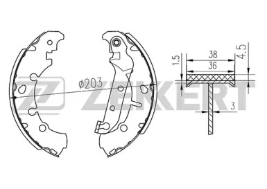 Купить запчасть ZEKKERT - BK4468 Колодки торм. бараб. задн. BK-4468