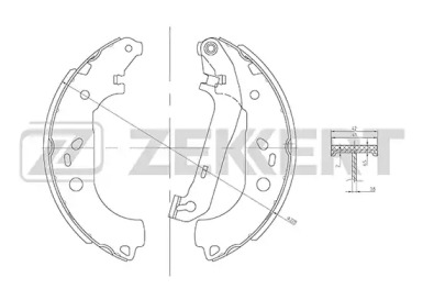 Купить запчасть ZEKKERT - BK4469 Колодки торм. бараб. задн. BK-4469