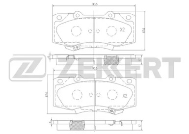 Купить запчасть ZEKKERT - BS1002 Колодки торм. диск. передн. BS-1002
