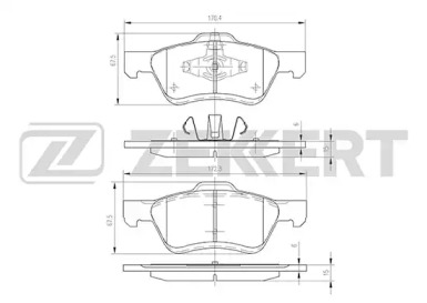 Купить запчасть ZEKKERT - BS1003 Колодки торм. диск. передн. BS-1003