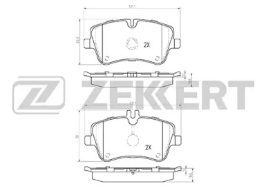 Купить запчасть ZEKKERT - BS1041 Колодки торм. диск. передн. BS-1041