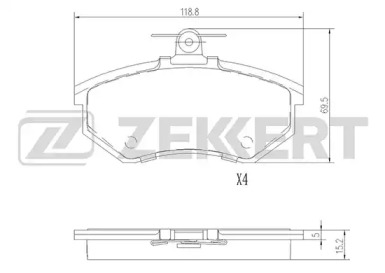 Купить запчасть ZEKKERT - BS1097 Колодки торм. диск. передн. BS-1097