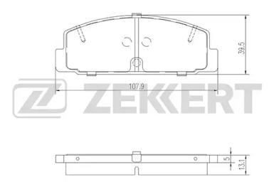 Купить запчасть ZEKKERT - BS1100 Колодки торм. диск. задн. BS-1100