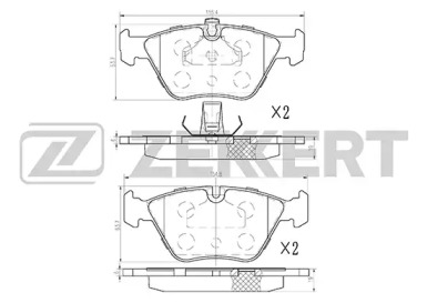 Купить запчасть ZEKKERT - BS1102 Колодки торм. диск. передн. BS-1102
