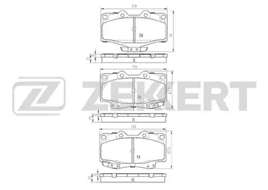 Купить запчасть ZEKKERT - BS1103 Колодки торм. диск. передн. BS-1103