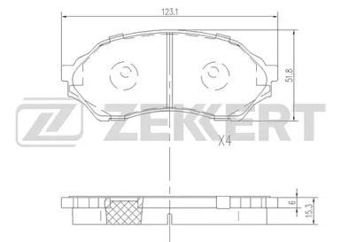Купить запчасть ZEKKERT - BS1118 Колодки торм. диск. передн. BS-1118
