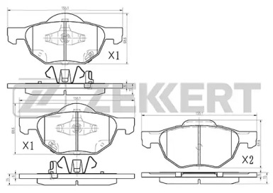 Купить запчасть ZEKKERT - BS1125 Колодки торм. диск. передн. BS-1125
