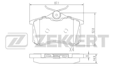 Купить запчасть ZEKKERT - BS1127 Колодки торм. диск. задн. BS-1127