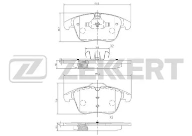 Купить запчасть ZEKKERT - BS1128 Колодки торм. диск. передн. BS-1128