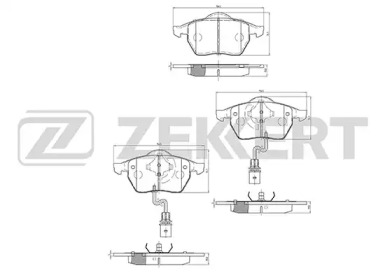 Купить запчасть ZEKKERT - BS1131 Колодки торм. диск. передн. с датчиком BS-1131