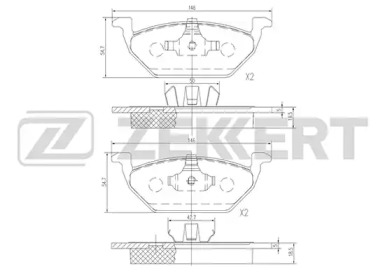 Купить запчасть ZEKKERT - BS1136 Колодки торм. диск. передн. BS-1136
