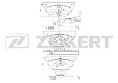 Купить запчасть ZEKKERT - BS1138 Колодки торм. диск. передн. с датчиком BS-1138