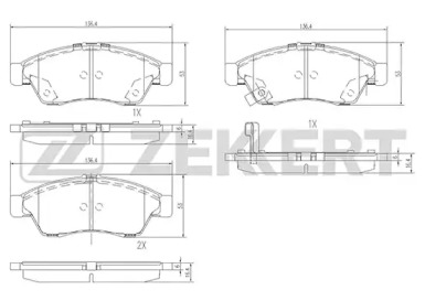 Купить запчасть ZEKKERT - BS1139 Колодки торм. диск. передн. BS-1139