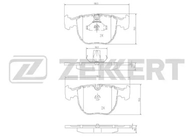 Купить запчасть ZEKKERT - BS1150 Колодки торм. диск. передн. BS-1150