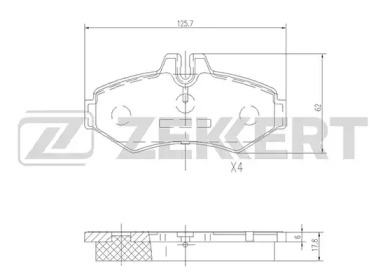 Купить запчасть ZEKKERT - BS1158 Колодки торм. диск. задн. BS-1158