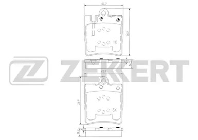 Купить запчасть ZEKKERT - BS1165 Колодки торм. диск. передн. BS-1165