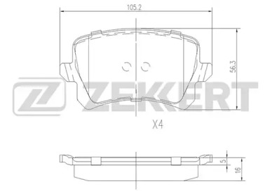 Купить запчасть ZEKKERT - BS1168 Колодки торм. диск. задн. BS-1168