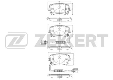 Купить запчасть ZEKKERT - BS1179 Колодки торм. диск. задн. с датчиком BS-1179