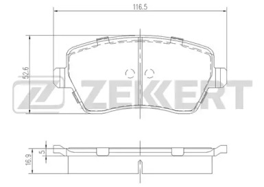 Купить запчасть ZEKKERT - BS1221 Колодки торм. диск. передн. BS-1221