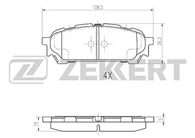 Купить запчасть ZEKKERT - BS1223 Колодки торм. диск. задн. BS-1223